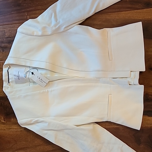 L.K. Bennett Cream June Cropped Blazer Jacket - Picture 5 of 14